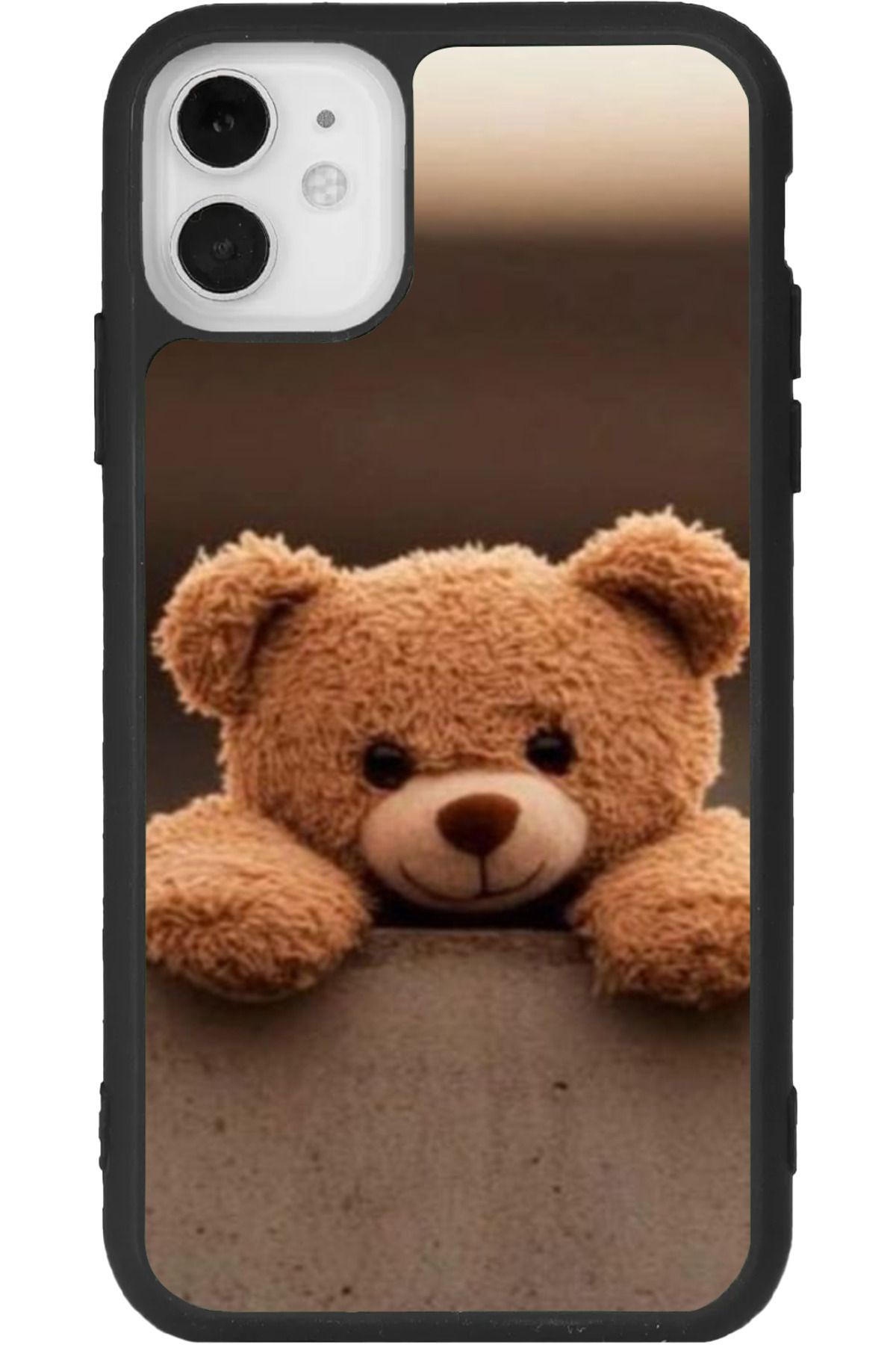 Aksel Kılıf iphone 12 Mini Uyumlu Baskılı, Mat Siyah Renk, Yumuşak Silikon, Koruyucu, Şok Emici Kapak, Kılıf