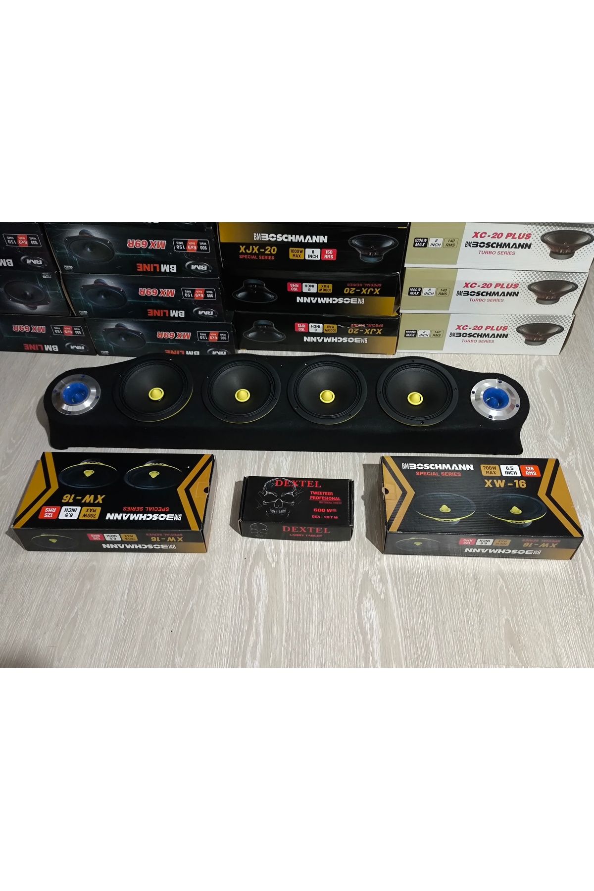 patili tasarım 4 adet (2takim) midrange hoparlör + domtiz+ pandizot