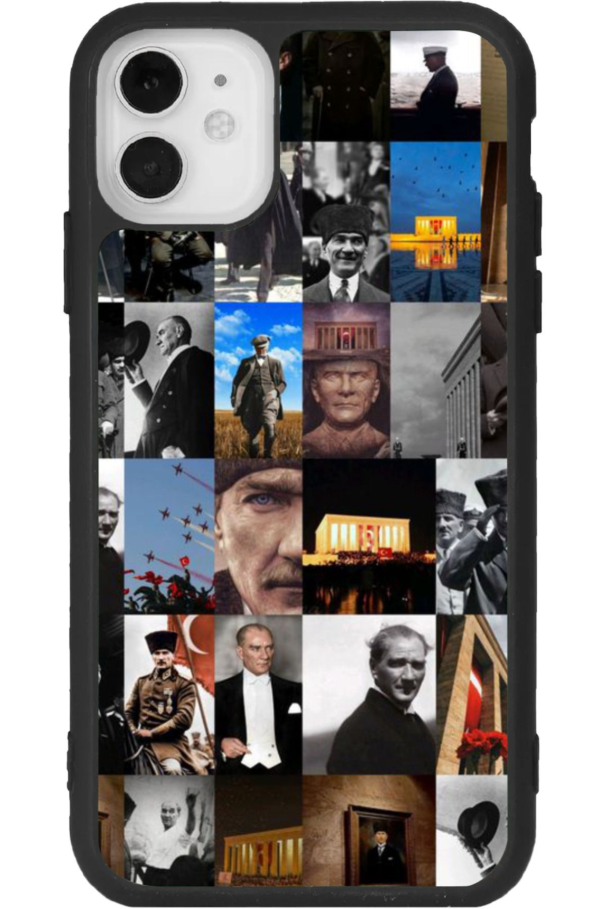 Aksel Kılıf iphone 12 Mini Uyumlu Baskılı, Mat Siyah Renk, Yumuşak Silikon, Koruyucu, Şok Emici Kapak, Kılıf