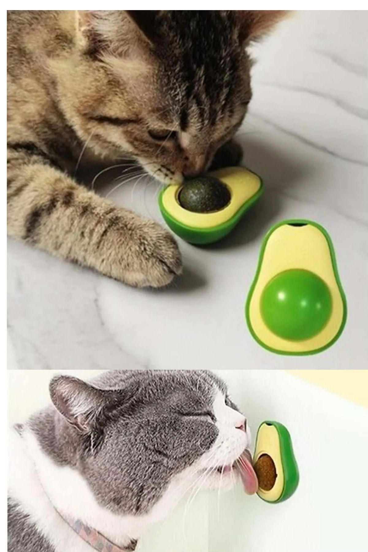 ego home Catnipli Yenilebilir Kedi Nanesi Otu Oyun Topu Oyuncağı Top Oyuncak Kedi Yalama Topu Avokado
