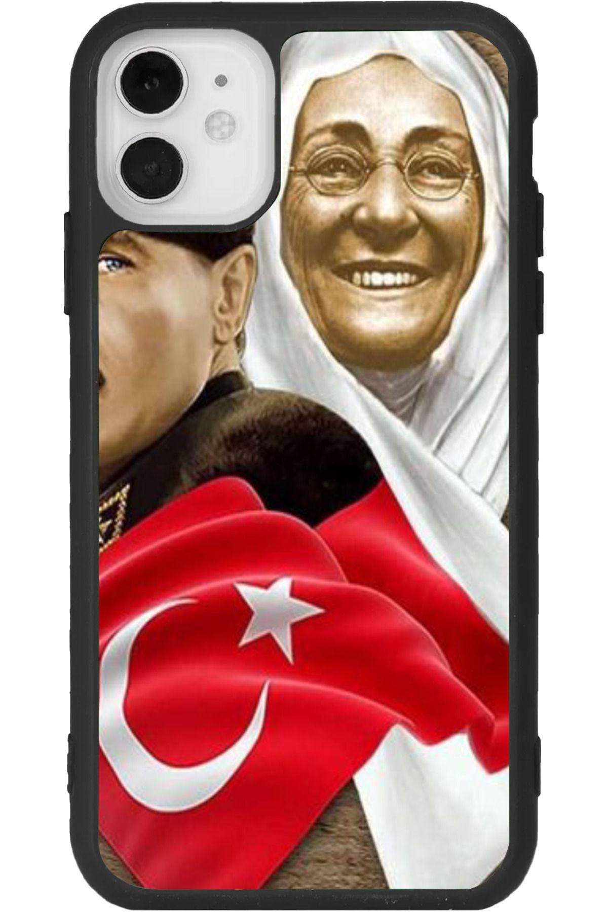Aksel Kılıf iphone 12 Mini Uyumlu Baskılı, Mat Siyah Renk, Yumuşak Silikon, Koruyucu, Şok Emici Kapak, Kılıf