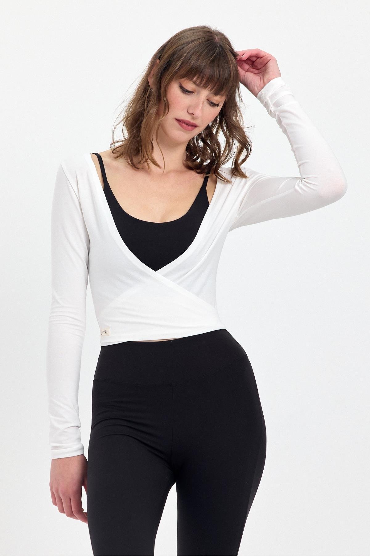 GEYA  Uzun Kollu Bluz - Bel Bağlama Detaylı Üst - Bağlamalı İnce Hırka - Görsel 8