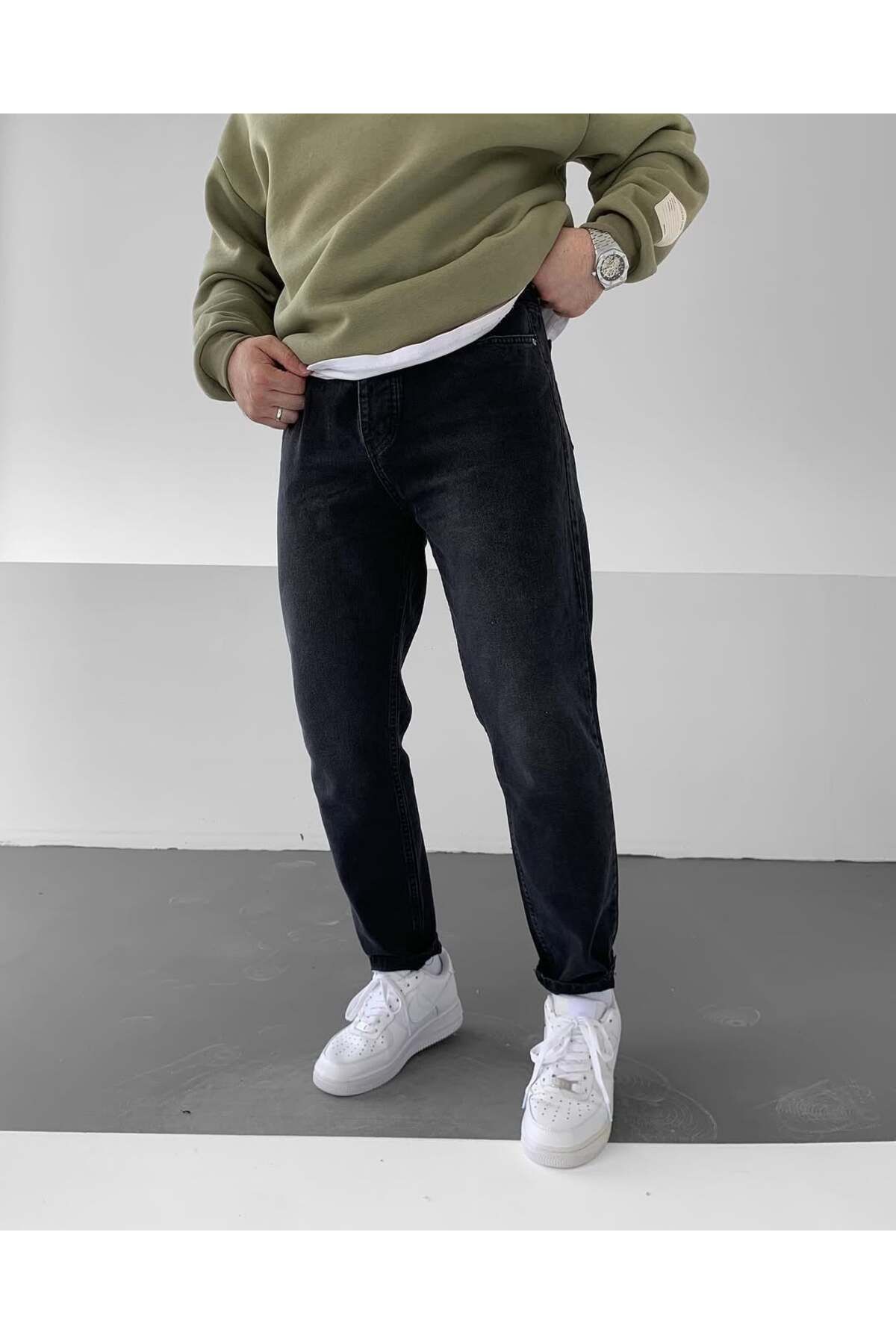 DORAJEANS ANTRASİT BATTAL BÜYÜK BEDEN BOYFREİND PANTOLON