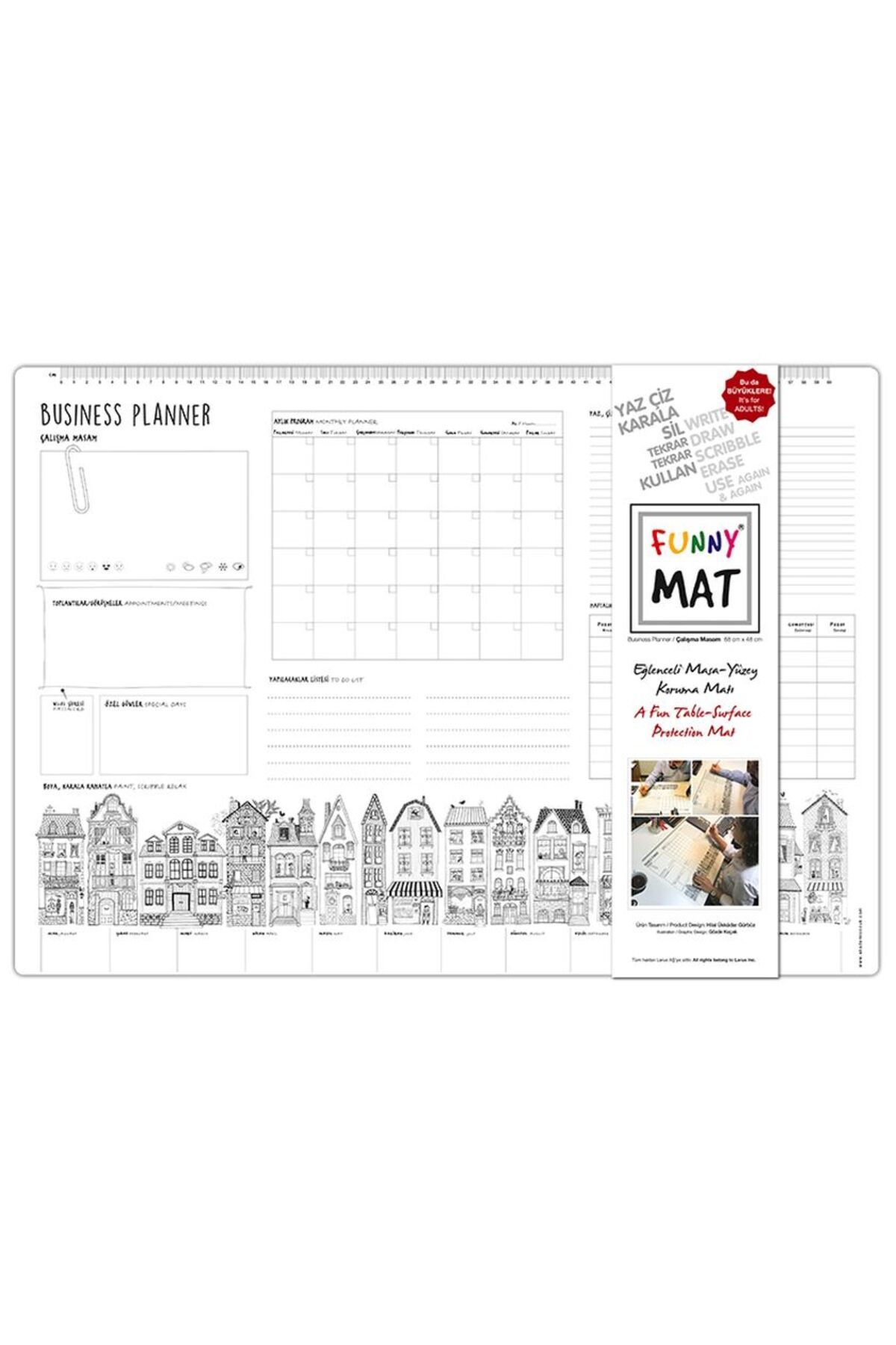 Akademi Çocuk Funny Mat Çalışma Masam Business Planer Büyük Boy 68x48cm