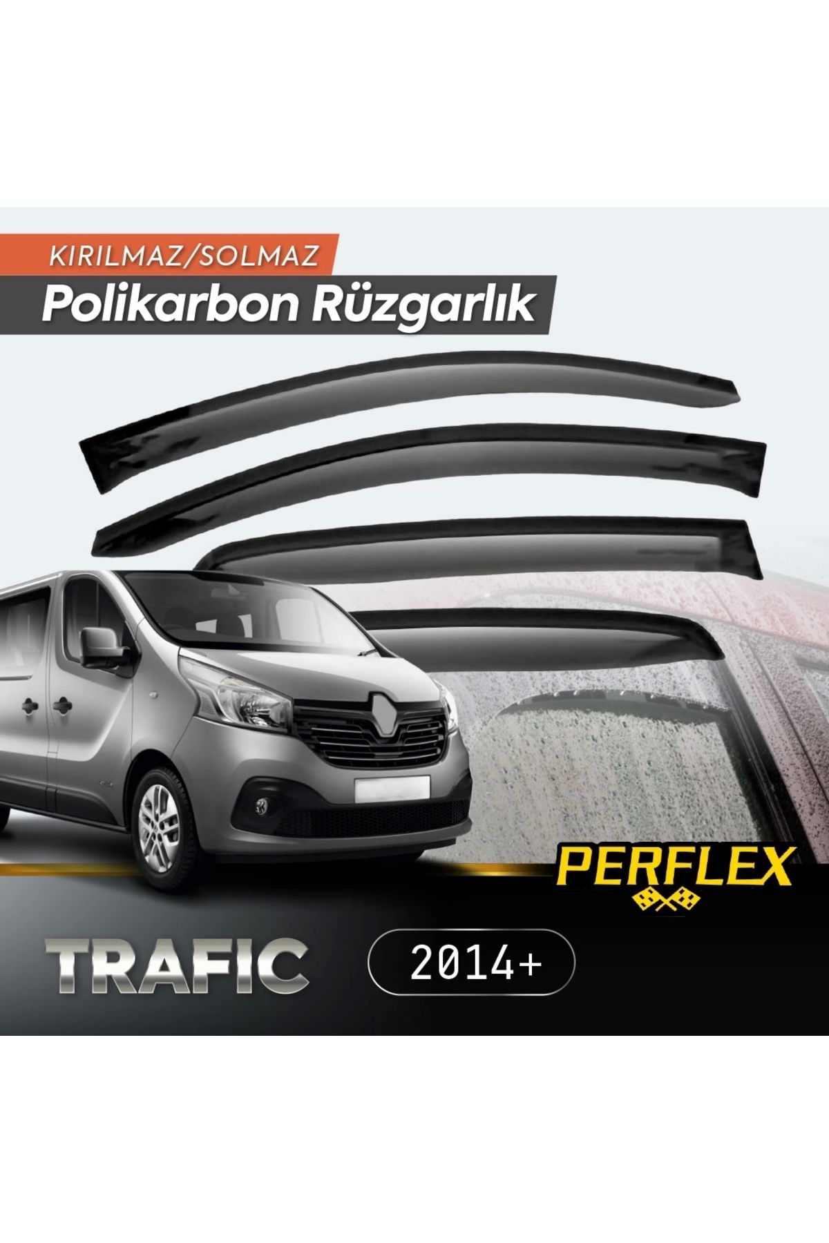 Generic Renault Trafic 2014+ Cam Rüzgarlığı V2 Düz