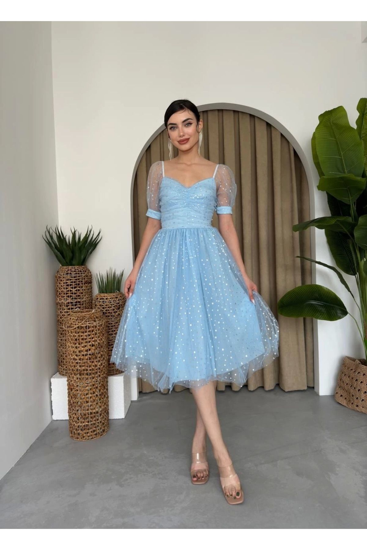 Omarı Helena Tül Elbise