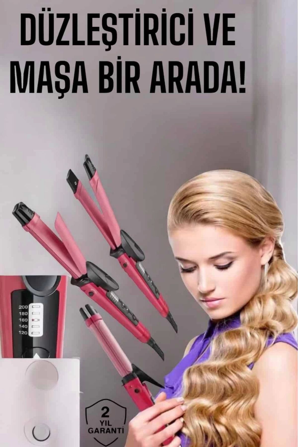 DENİZBİLİŞİM Saç Şekillendirici Düzleştirici Ve Maşa Isı Ayarlı