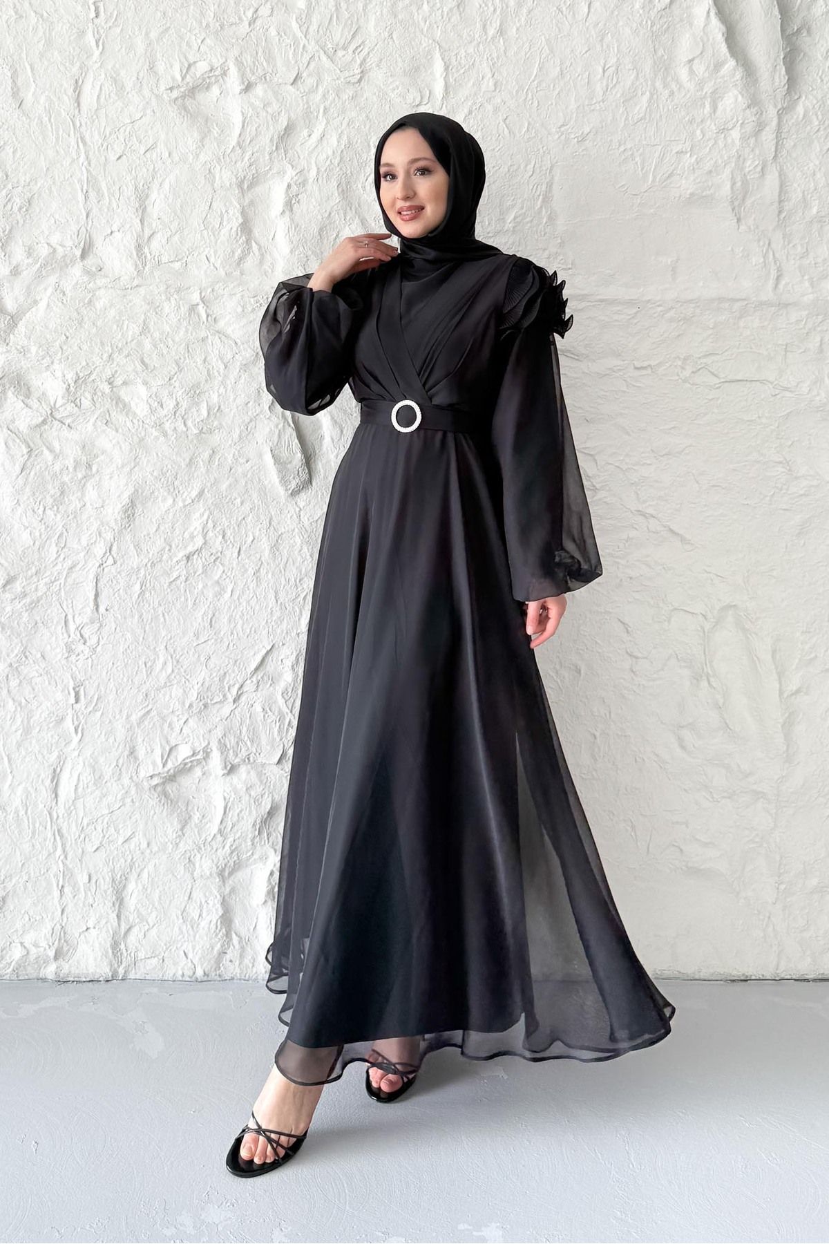 Rimel Moda Suzana Abiye Elbise Siyah