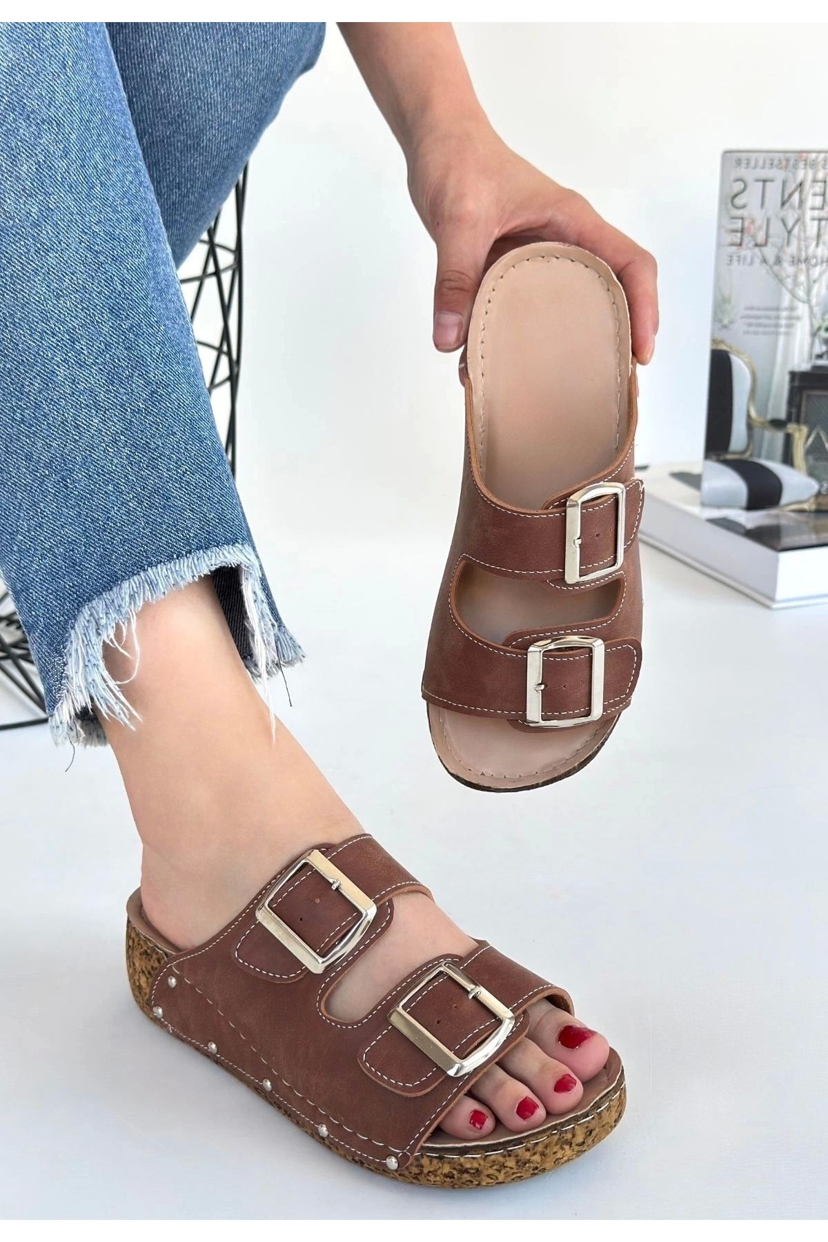 ufukmoda Rewer Taba Cilt Terlik