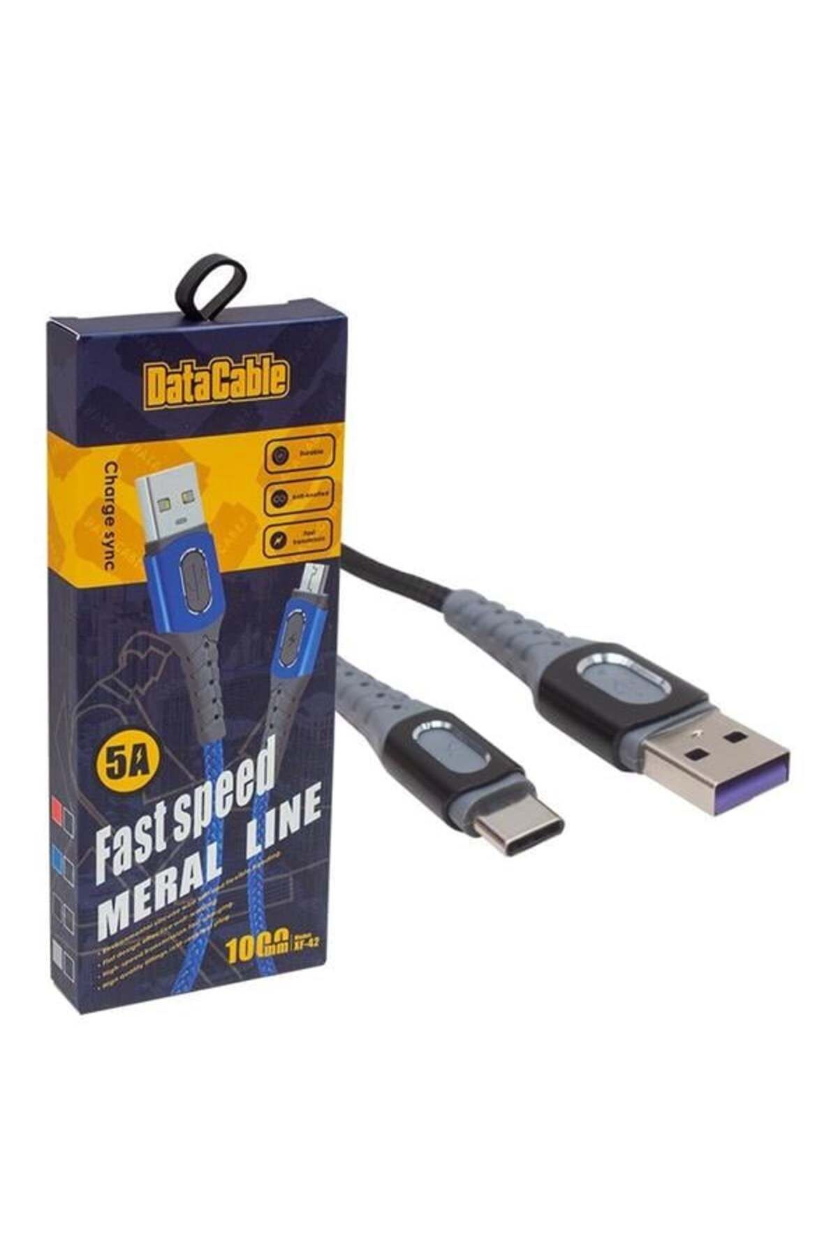 Pazarcan Powermaster Pm-3785 Usb-A To Type-C 5 Amper Şarj Ve Data Veri Kablosu (1 Metre)