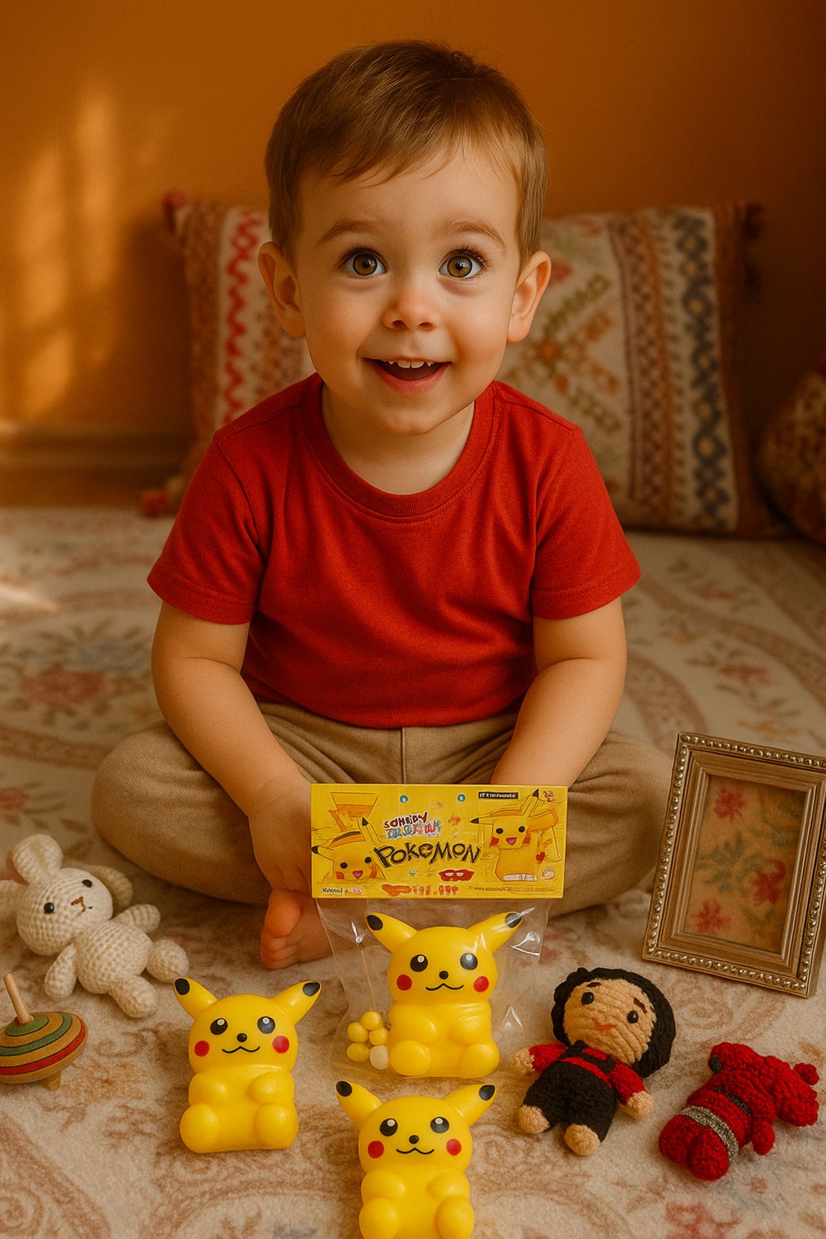 Pikachu Pokemon Sukuşi - Squishy Stres Oyuncak - Eğitici Oyuncak - Büyük Boy