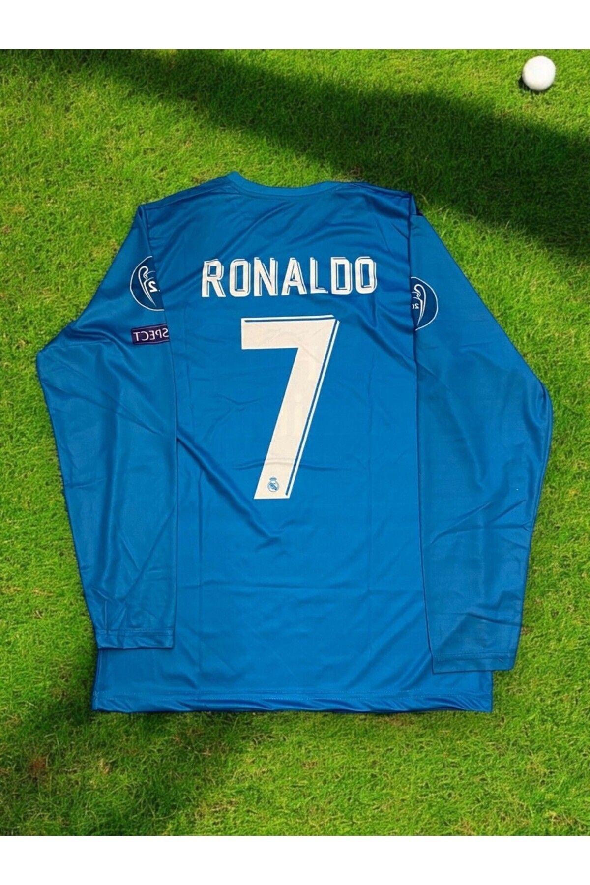 FAMİLYSTAN Real Madri'd Cristiano Ronaldo 2017 2018 Okyanus Yeşili-turkuaz Şampiyonlar Ligi Deplasman Forması