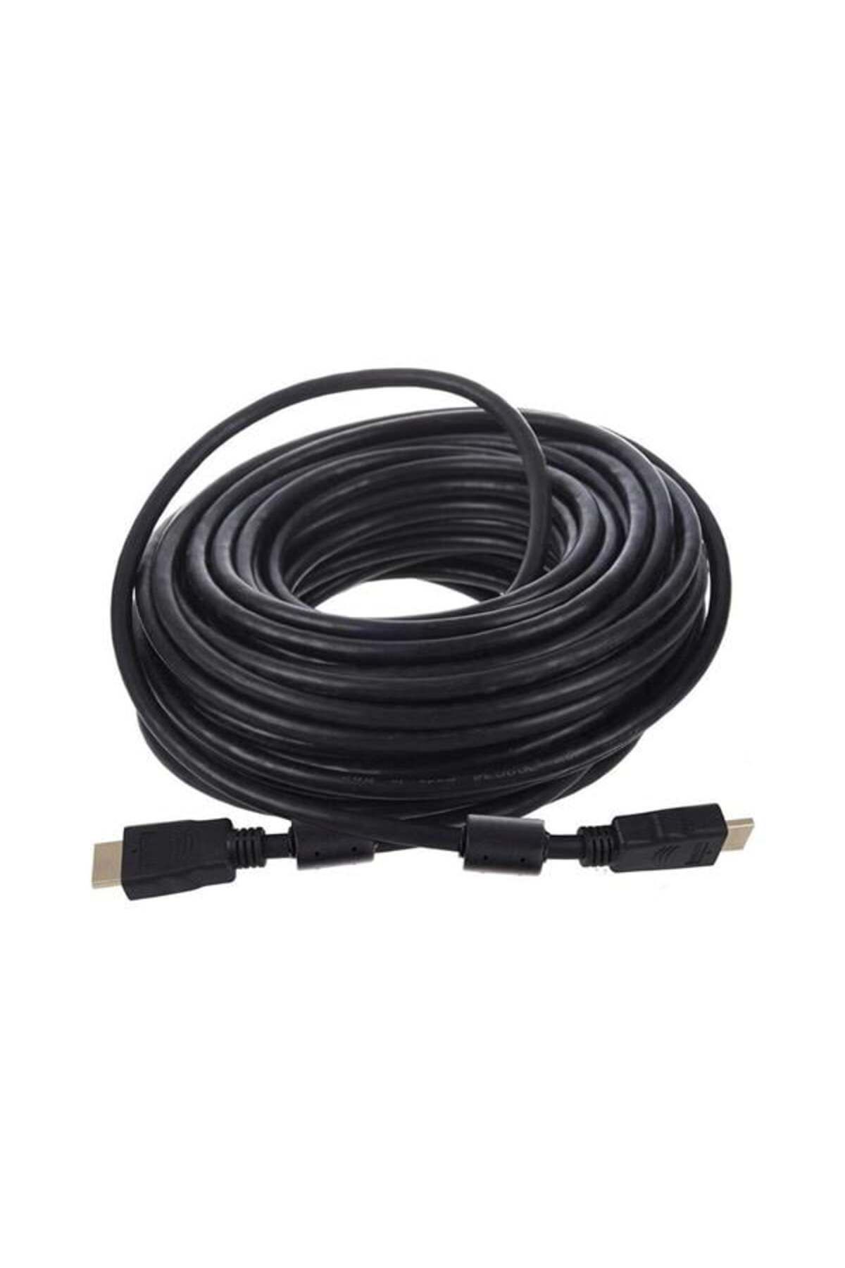 Pazarcan Fully G-507Fs Plastik Düz Siyah 20 Metre Gold Poşetli Hdmi Kablo