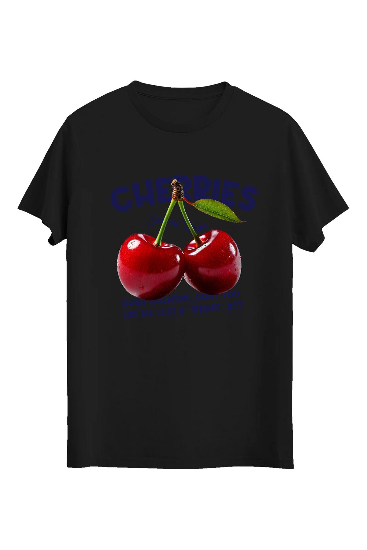 srcmarket Cherries Kiraz Dijital Baskılı Unisex Tshirt
