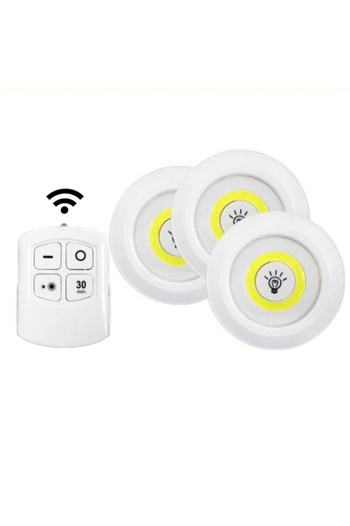 Nemere Kablosuz Uzaktan Kumandalı 3 lü Led Lamba Seti