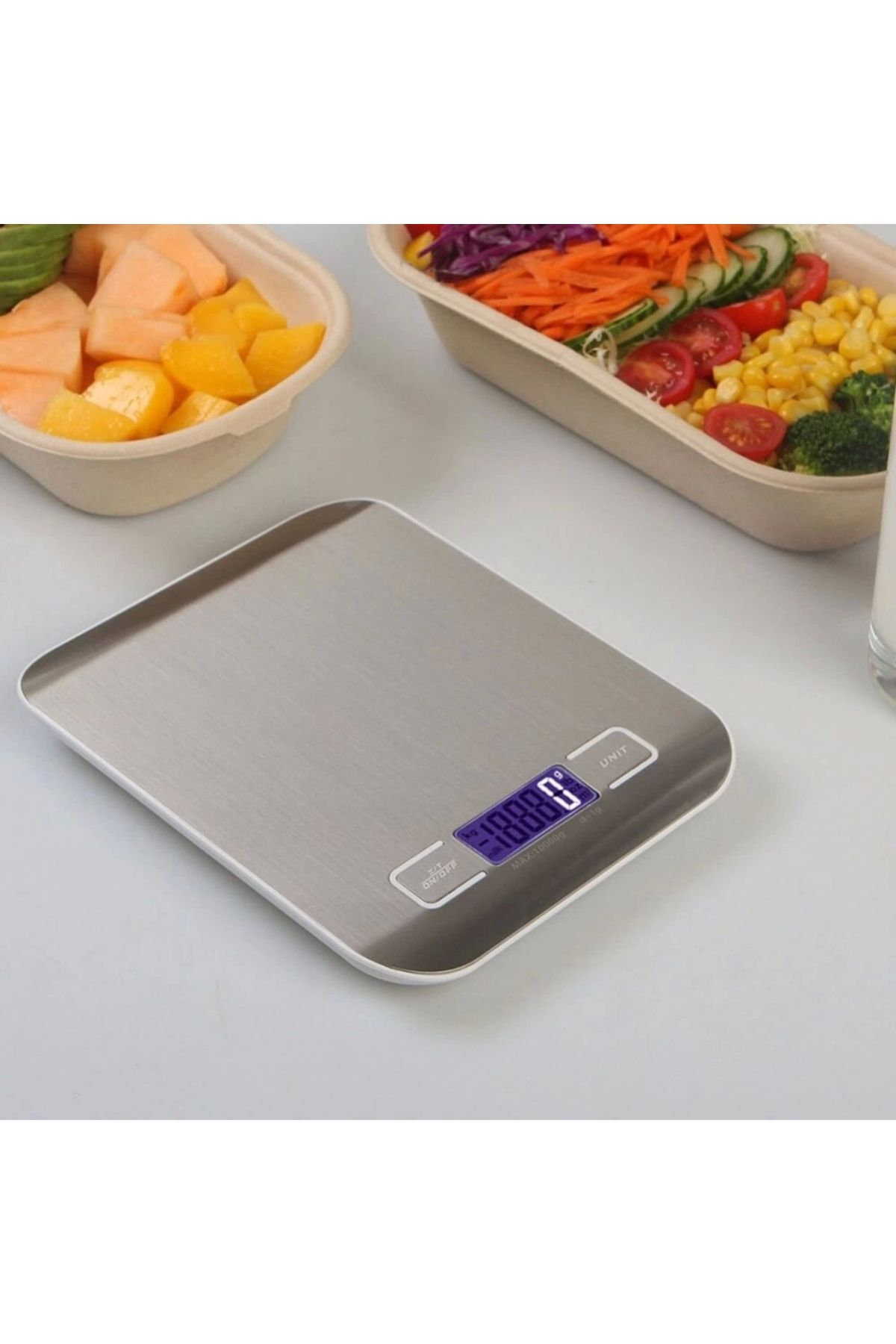 Nemere Lüx Dijital Mutfak Terazisi 5 Kg 1 Gr Hassas Paslanmaz Çelik + Pil