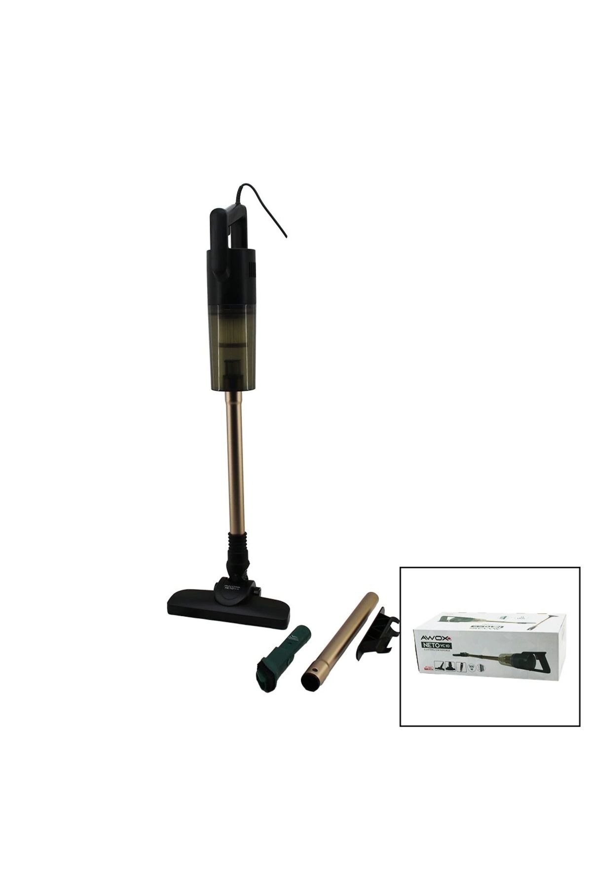 Moon Neto Vc-10 Gold Metal Saplı Dik Elektrikli Süpürge 500w 5mt Kablosap=75+35=110cmhepa Filtre  Uyumlu