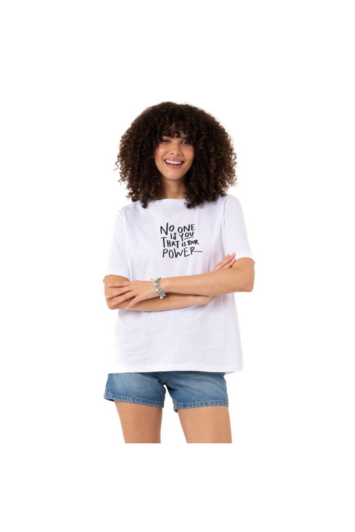 POG'S No One Oversize Beyaz T-Shirt
