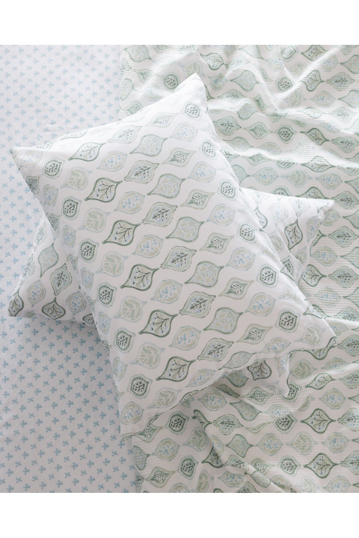 Madame Coco-Verne Single 100% Cotton Karde Printed Pique Set - Khaki 6
