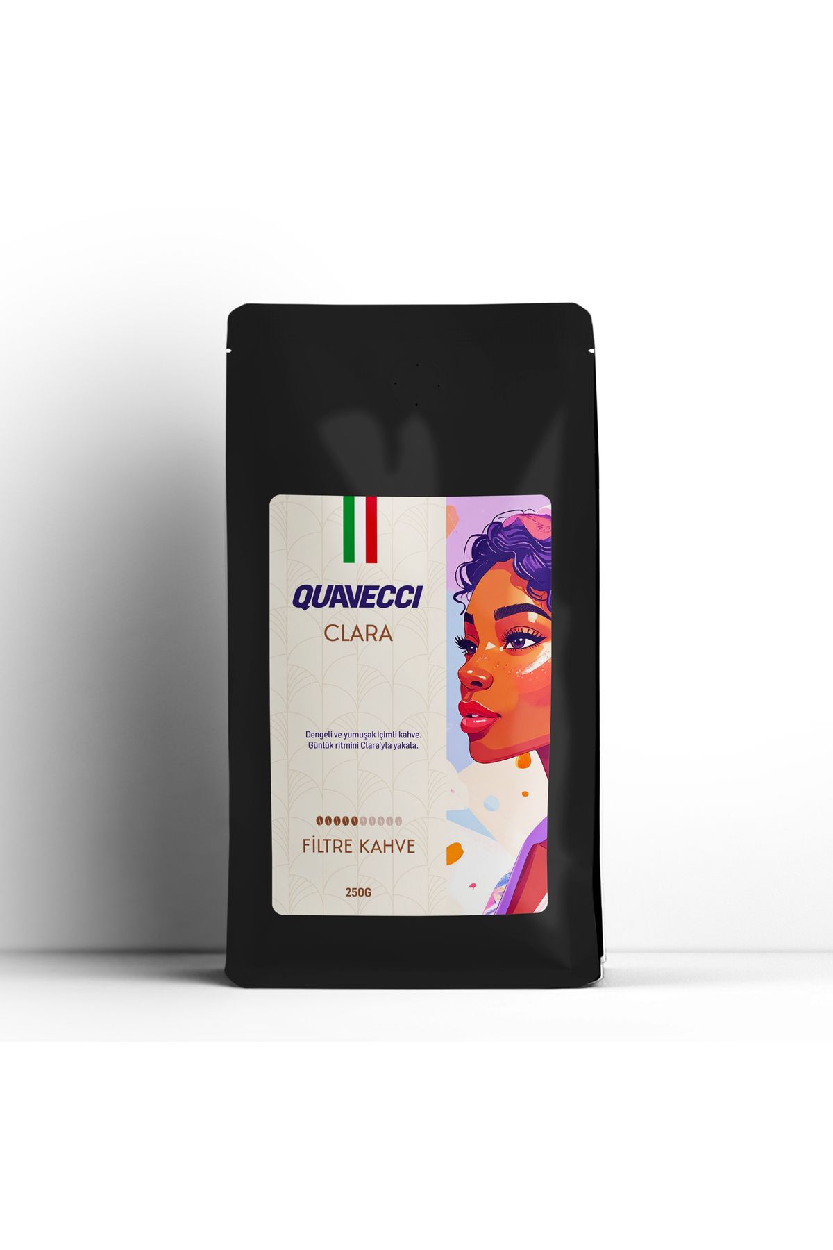 Quavecci Lungo Clara Taze Öğütülmüş Filtre Kahve 250 gr