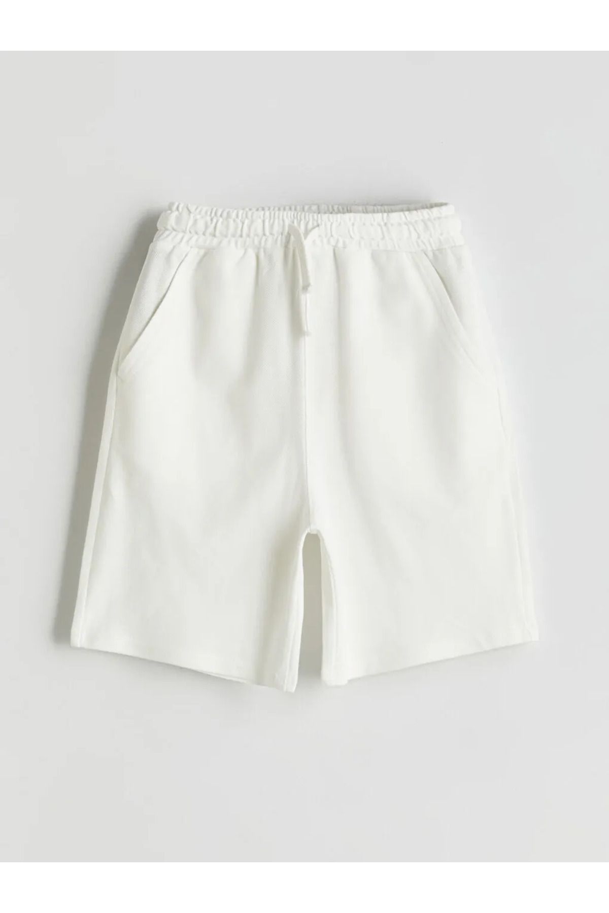 LC Waikiki-Lcw Kids Ecru Elastic Waist Boy Shorts 2