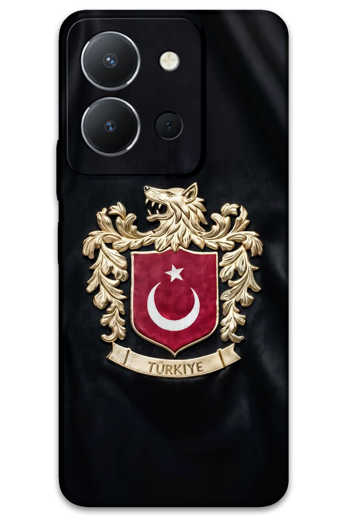 Gramaphone Vivo Y36 Uyumlu Türk Desenli Telefon Kılıfı + Ekran Koruyucu - 5855