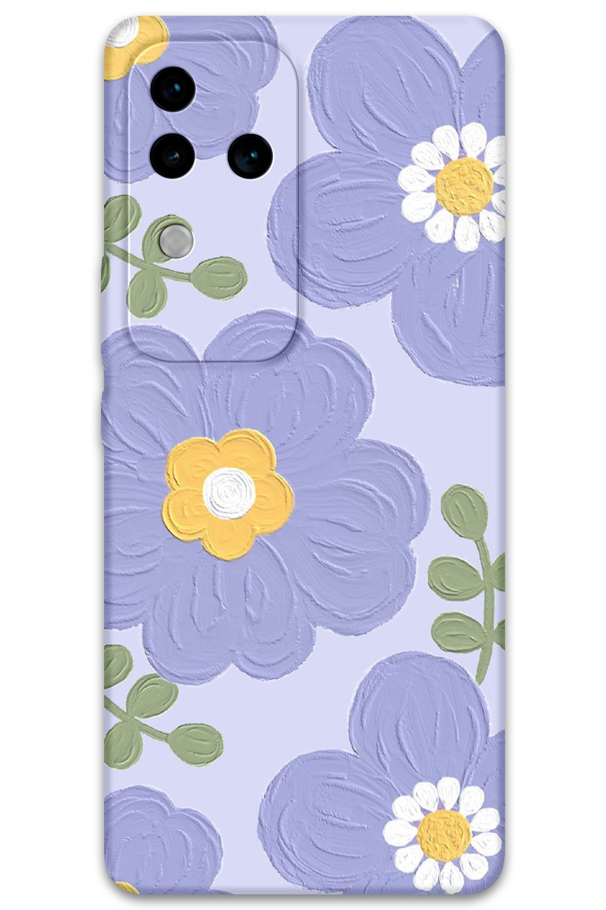 Gramaphone Vivo V30 Uyumlu Çiçek Desenli Telefon Kılıfı + Ekran Koruyucu - 5799