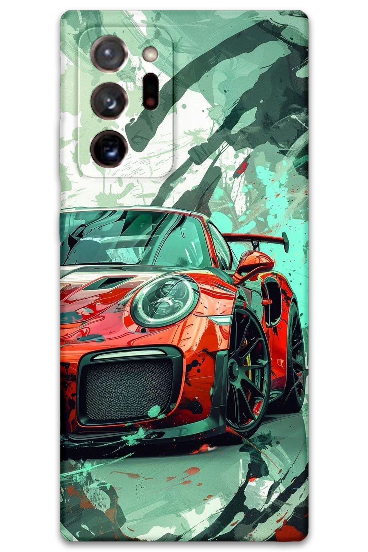 Gramaphone Galaxy Note 20 Ultra Uyumlu Araba Desenli Telefon Kılıfı + Ekran Koruyucu - 5765
