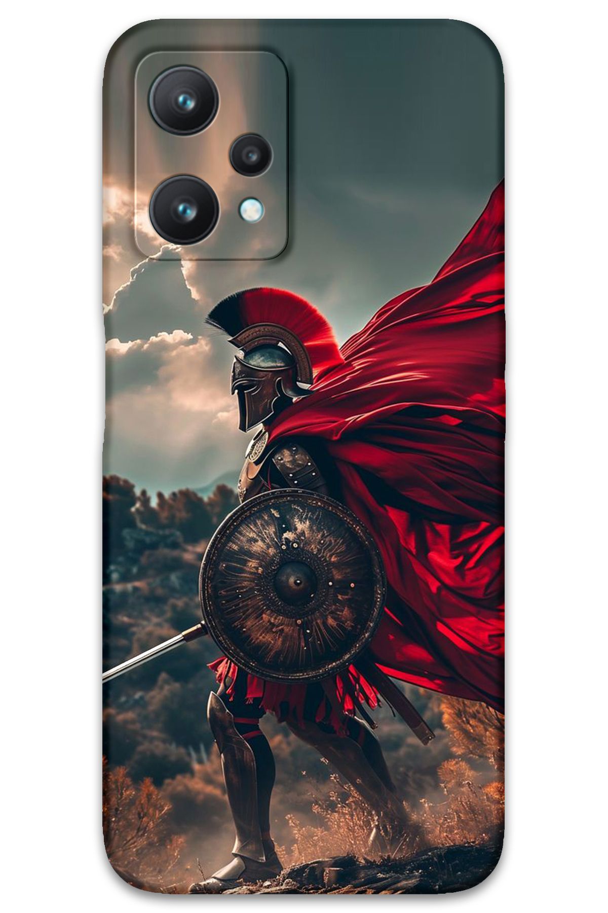 Gramaphone Realme 9 Pro Uyumlu Retro Desenli Telefon Kılıfı + Ekran Koruyucu - 5834