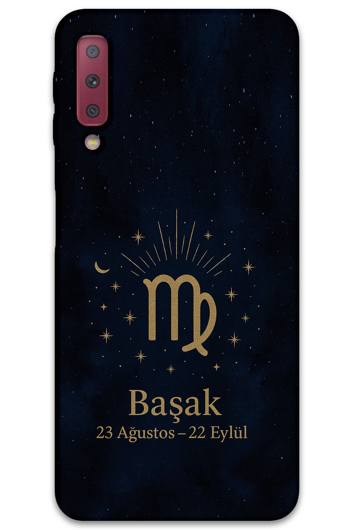Gramaphone Galaxy A7 2018 Uyumlu Başak Burcu Desenli Telefon Kılıfı + Ekran Koruyucu - 5773