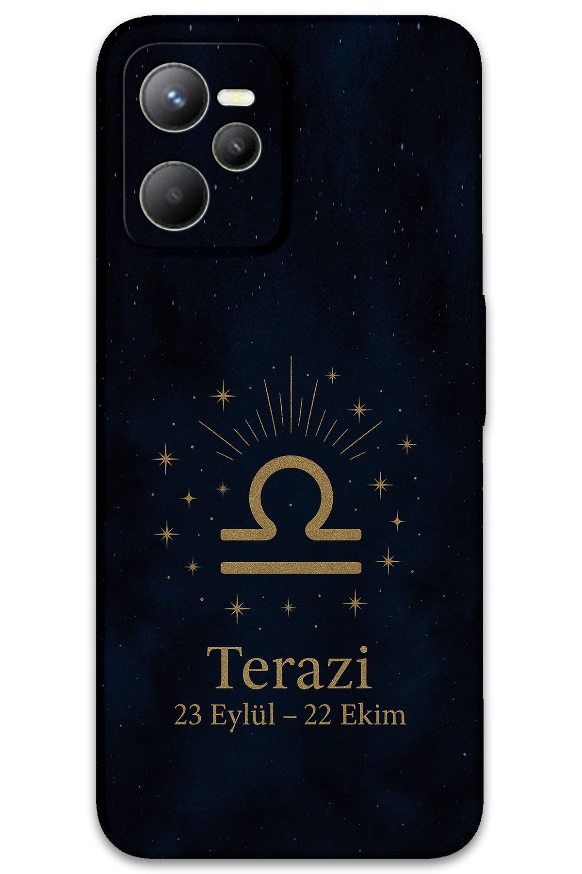 Gramaphone Realme C35 Uyumlu Terazi Burcu Desenli Telefon Kılıfı + Ekran Koruyucu - 5774