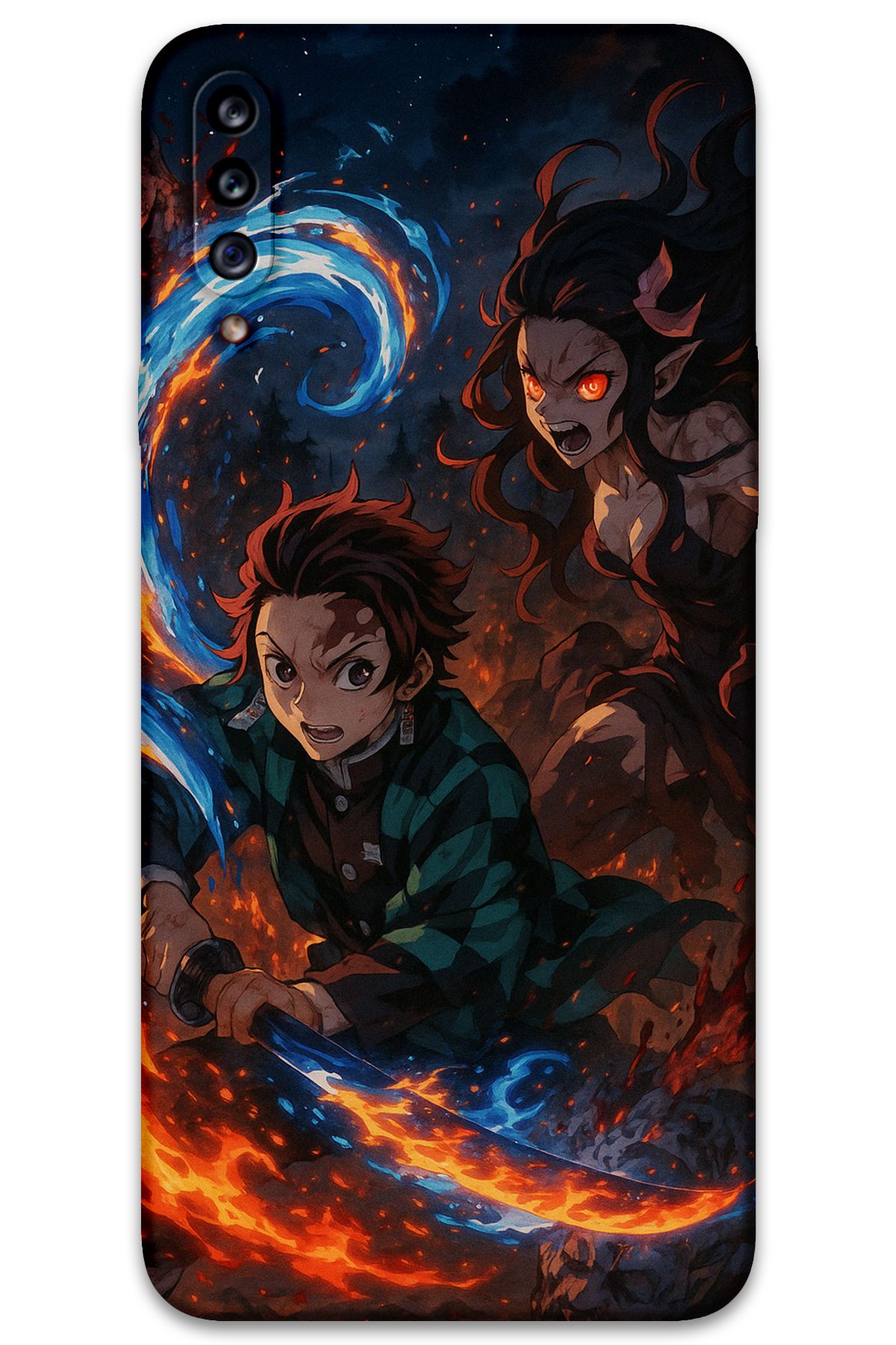 Gramaphone Galaxy A20s Uyumlu Anime Desenli Telefon Kılıfı + Ekran Koruyucu - 5745