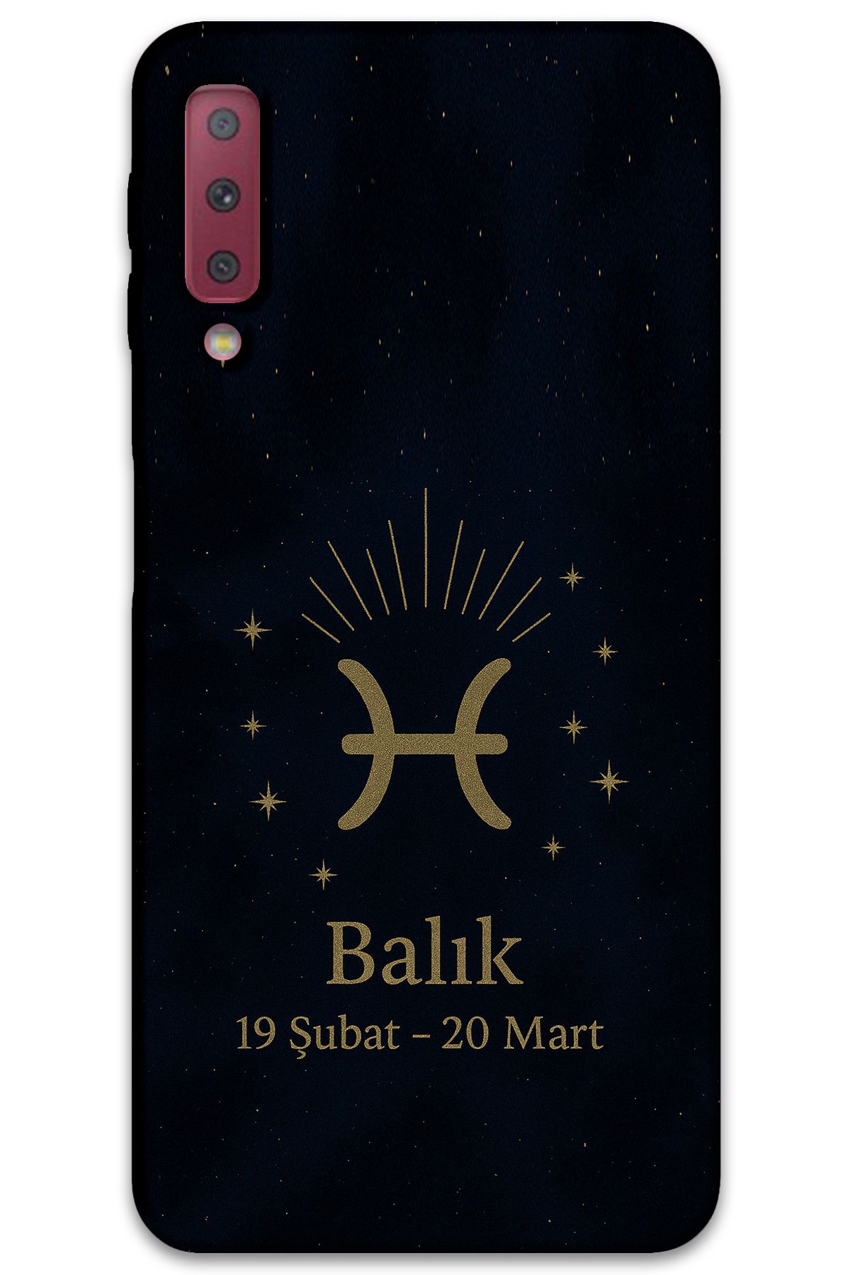 Gramaphone Galaxy A7 2018 Uyumlu Balık Burcu Desenli Telefon Kılıfı + Ekran Koruyucu - 5779