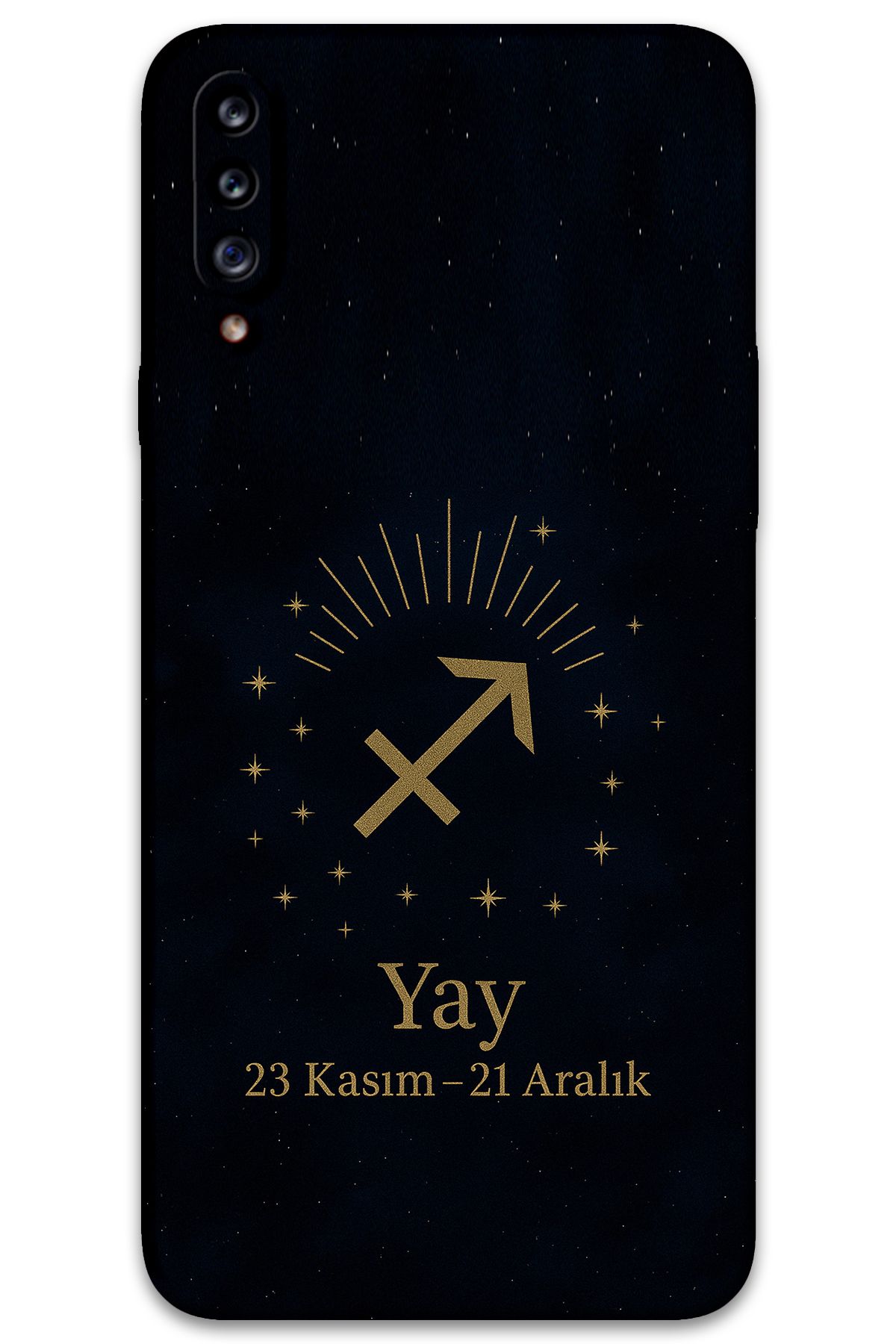 Gramaphone Galaxy A20s Uyumlu Yay Burcu Desenli Telefon Kılıfı + Ekran Koruyucu - 5776