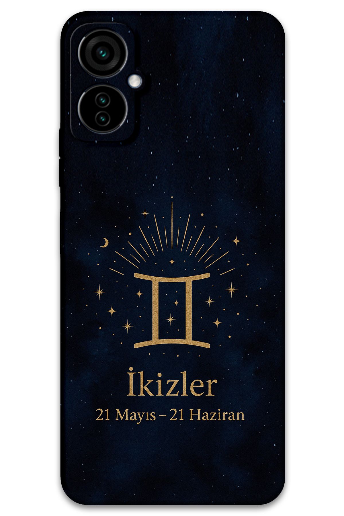 Gramaphone Tecno Camon 19 Neo Uyumlu İkizler Burcu Desenli Telefon Kılıfı + Ekran Koruyucu - 5770