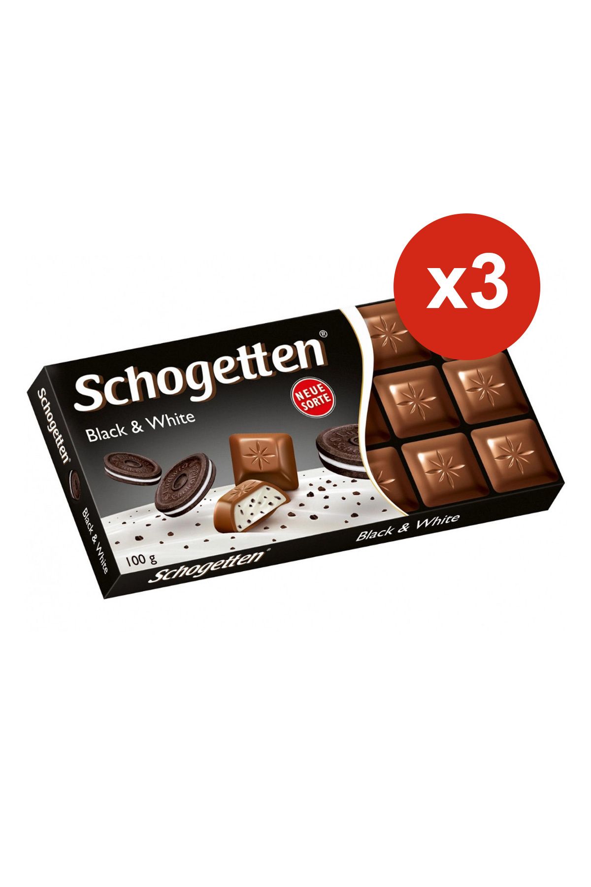 Schogetten Alb-negru, 100 G X 3 Bucăți - One Size
