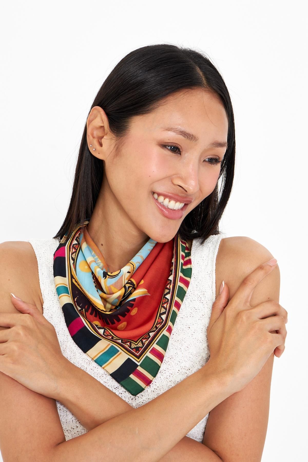 TIFFANY&TOMATO Desenli Bandana Fular