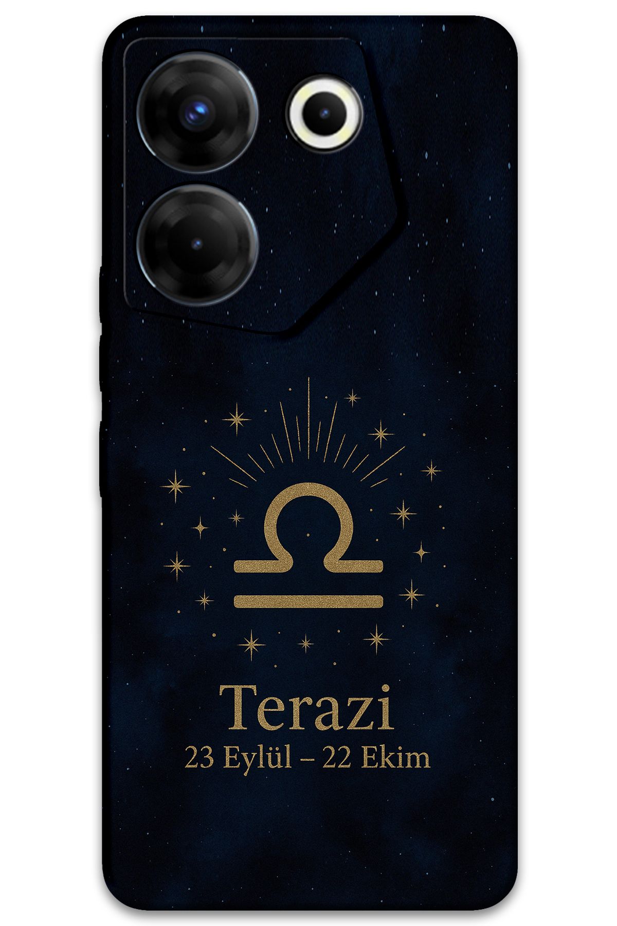 Gramaphone Tecno Camon 20 Pro 4G Uyumlu Terazi Burcu Desenli Telefon Kılıfı + Ekran Koruyucu - 5774