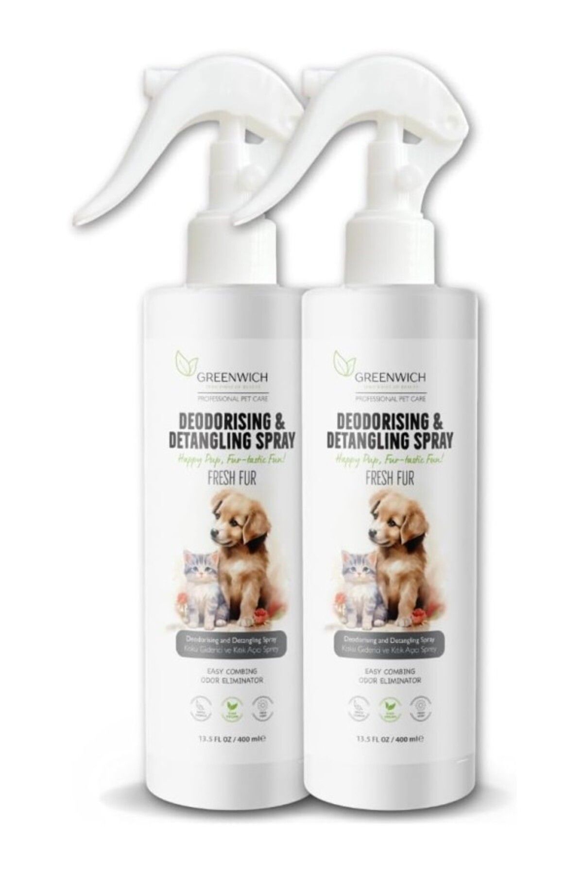 ShopZum Greenwich Köpek Tüy Açıcı Sprey 2 * 400 Ml | Kolay Tarama | Kıtık Açıcı | Koku | Vegan