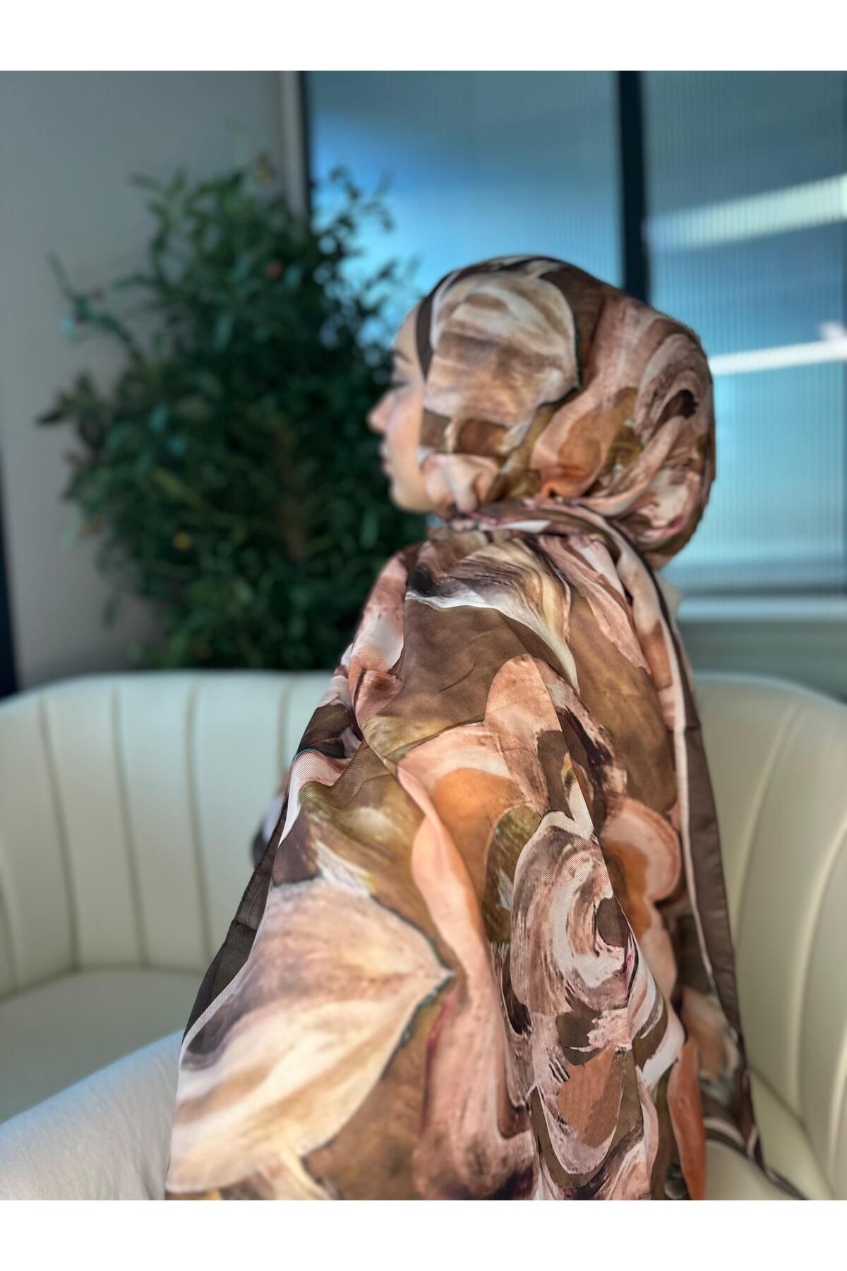 Oxygen Scarfs MAGNOLIA DESEN PAMUK İPEK ŞAL-6203253