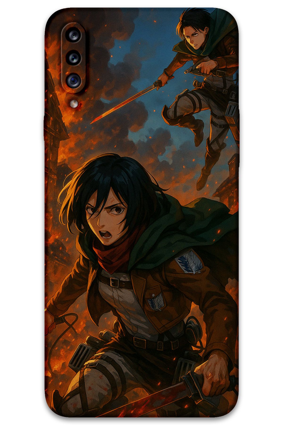 Gramaphone Galaxy A20s Uyumlu Anime Desenli Telefon Kılıfı + Ekran Koruyucu - 5744