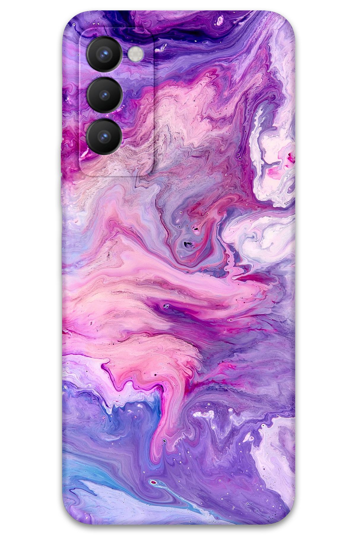 Gramaphone Tecno Camon 18 Uyumlu Mermer Desenli Telefon Kılıfı + Ekran Koruyucu - 5813