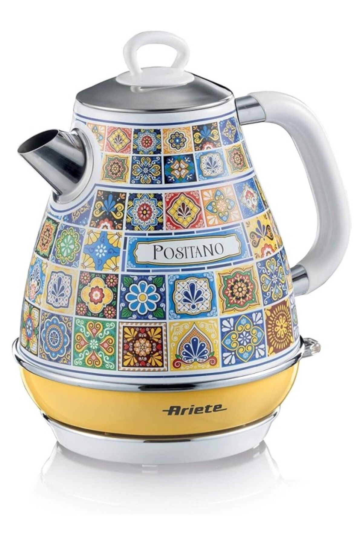 ShopZum Ariete Positano Elektrikli Su Isıtıcı 1,7 Litre Kettle 2869/0P - Paslanmaz Çelik Gövde, Handmade