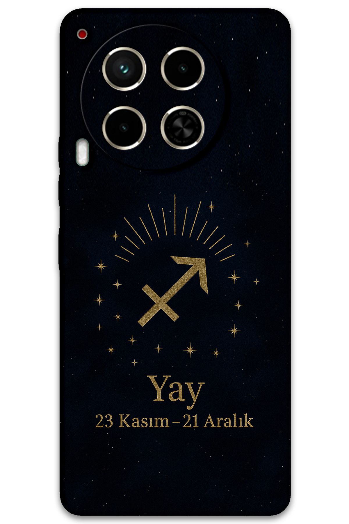 Gramaphone Tecno Camon 30 Uyumlu Yay Burcu Desenli Telefon Kılıfı + Ekran Koruyucu - 5776