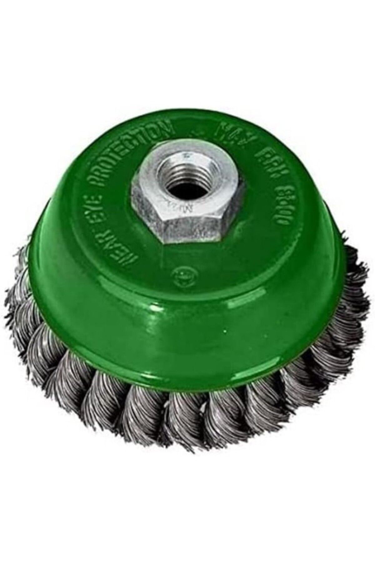 ShopZum Troy T 27707/75 Burma Telli Çanak Fırça, Gri/Yeşil, 75 Mm