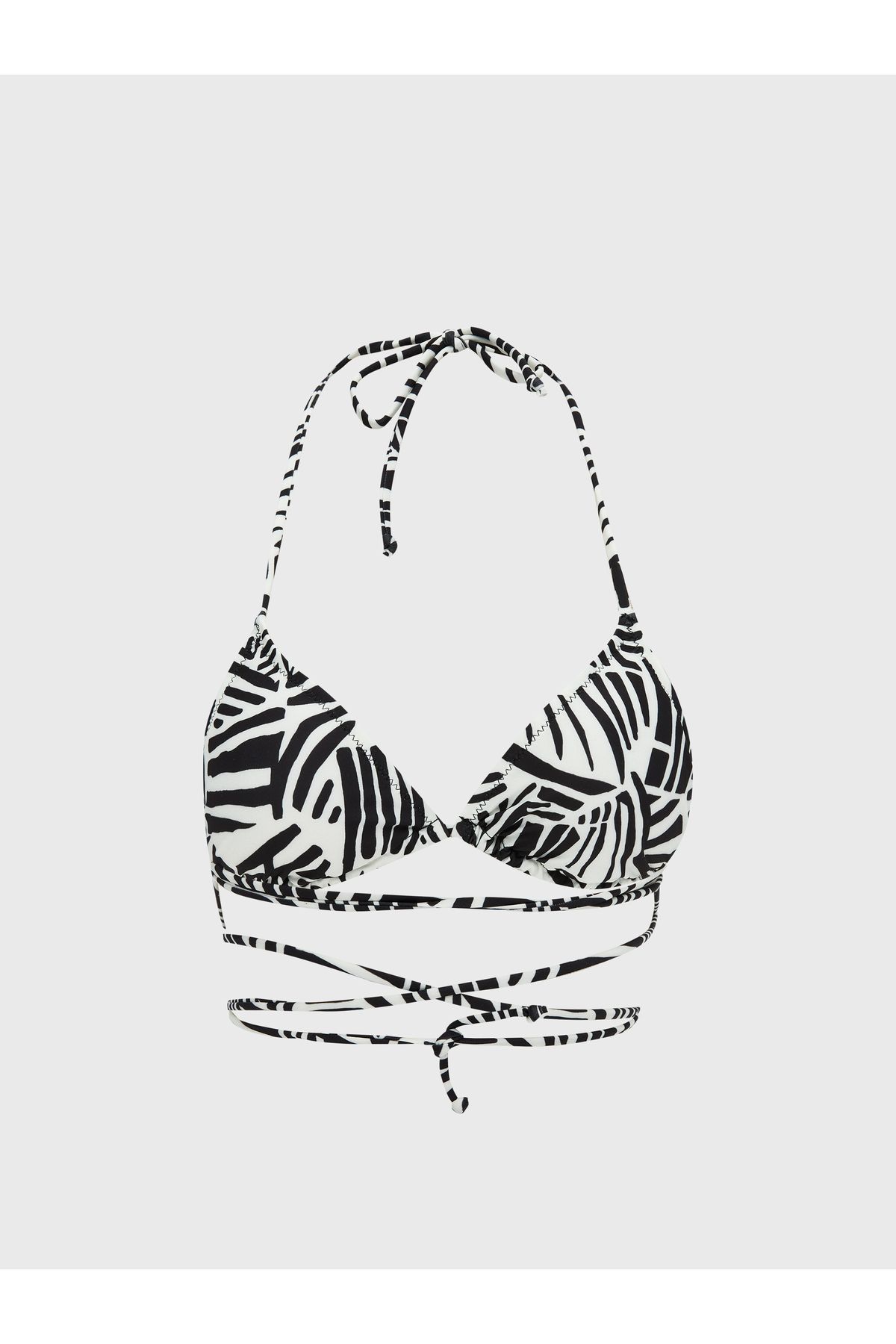 LC Waikiki Çıkarılabilir Pedli Desenli Kadın Bikini Üst