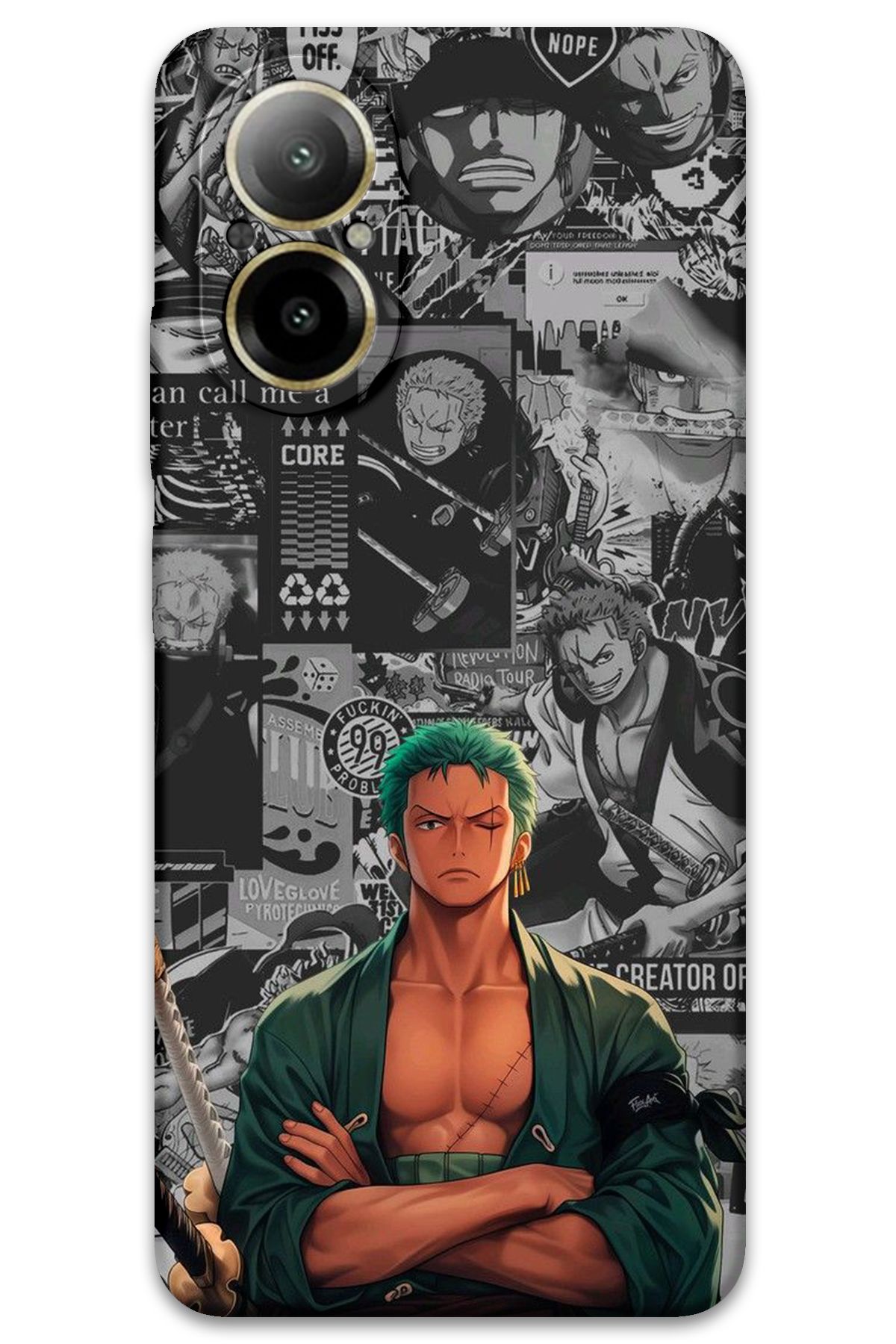 Gramaphone Realme 12 Lite Uyumlu Anime Desenli Telefon Kılıfı + Ekran Koruyucu - 5756