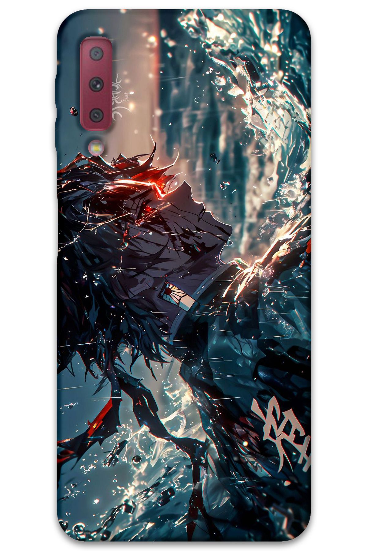 Gramaphone Galaxy A7 2018 Uyumlu Anime Desenli Telefon Kılıfı + Ekran Koruyucu - 5749