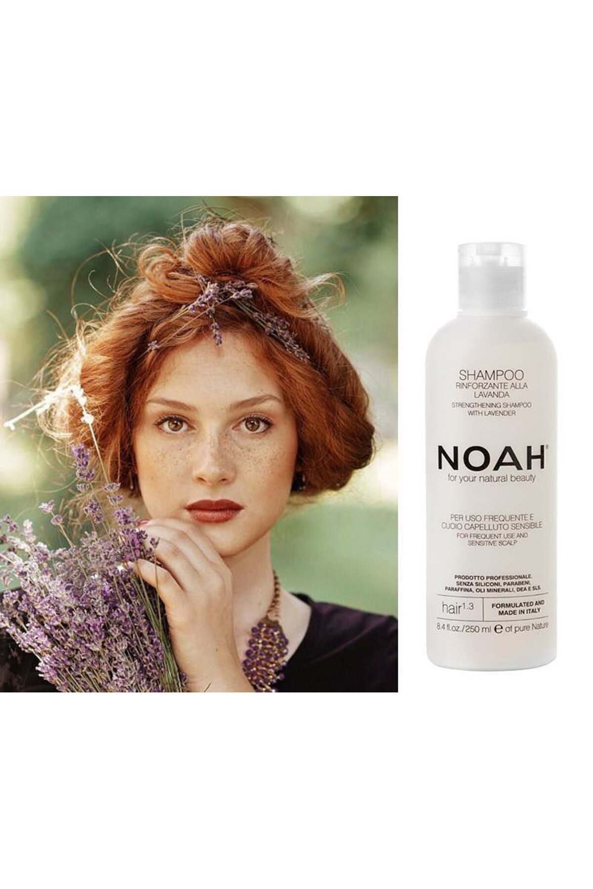 Noah-strengthening shampoo with lavender for frequent use and sensitive scalp (1.3), Noah, 250 ml 2