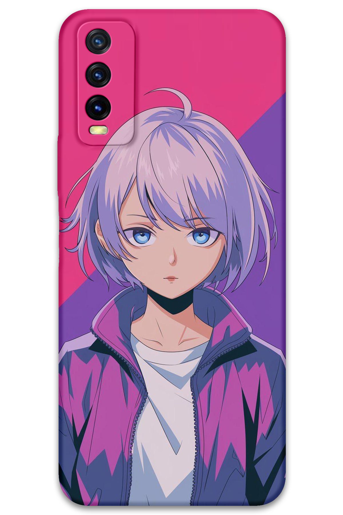 Gramaphone Vivo Y20 Uyumlu Anime Desenli Telefon Kılıfı + Ekran Koruyucu - 5742